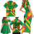 Custom Sao Tome and Principe Football Family Matching Short Sleeve Bodycon Dress and Hawaiian Shirt Selecao dos Falcoes e Papagaios