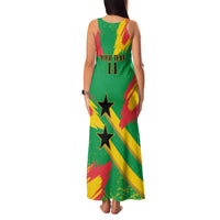 Custom Sao Tome and Principe Football Family Matching Tank Maxi Dress and Hawaiian Shirt Selecao dos Falcoes e Papagaios