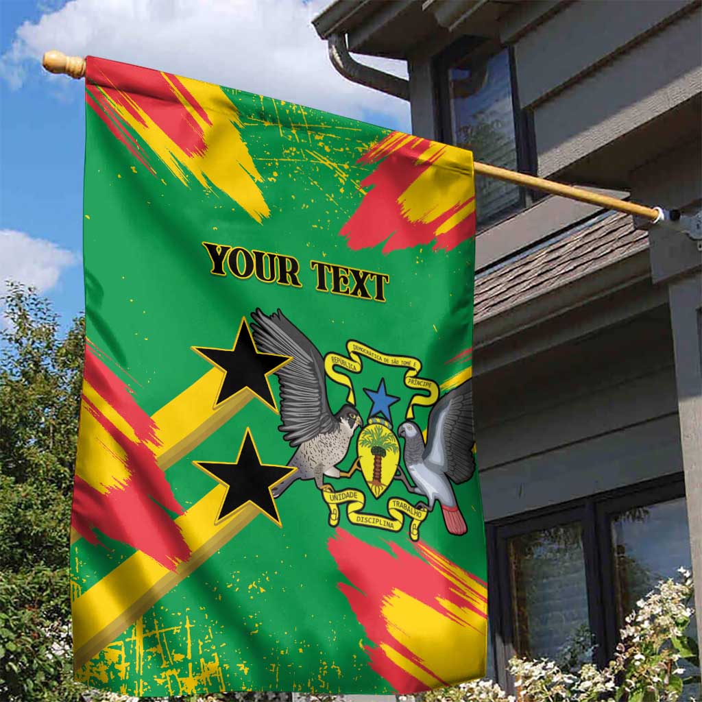 Custom Sao Tome and Principe Football Garden Flag Selecao dos Falcoes e Papagaios