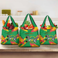Custom Sao Tome and Principe Football Grocery Bag Selecao dos Falcoes e Papagaios