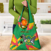 Custom Sao Tome and Principe Football Grocery Bag Selecao dos Falcoes e Papagaios