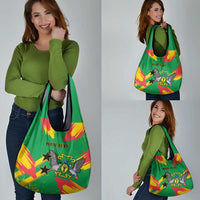 Custom Sao Tome and Principe Football Grocery Bag Selecao dos Falcoes e Papagaios