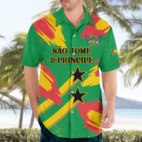 Custom Sao Tome and Principe Football Hawaiian Shirt Selecao dos Falcoes e Papagaios
