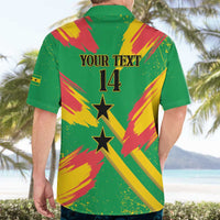 Custom Sao Tome and Principe Football Hawaiian Shirt Selecao dos Falcoes e Papagaios