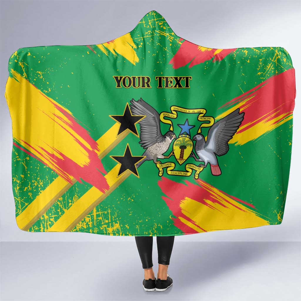 Custom Sao Tome and Principe Football Hooded Blanket Selecao dos Falcoes e Papagaios