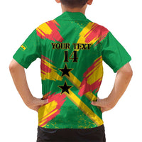 Custom Sao Tome and Principe Football Kid Hawaiian Shirt Selecao dos Falcoes e Papagaios