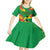 Custom Sao Tome and Principe Football Kid Short Sleeve Dress Selecao dos Falcoes e Papagaios