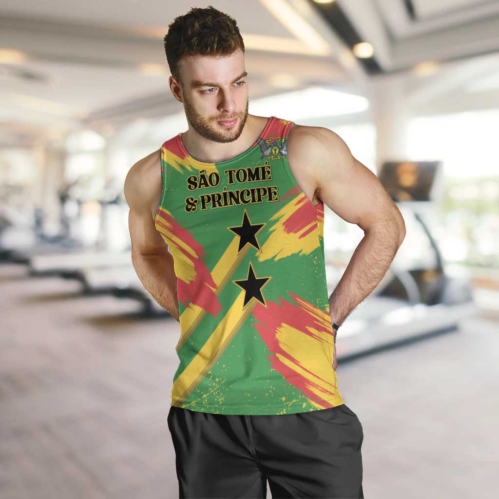 Custom Sao Tome and Principe Football Men Tank Top Selecao dos Falcoes e Papagaios
