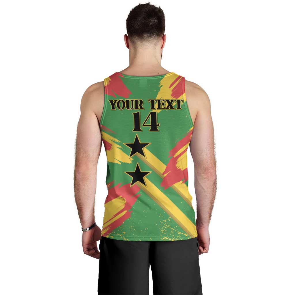 Custom Sao Tome and Principe Football Men Tank Top Selecao dos Falcoes e Papagaios