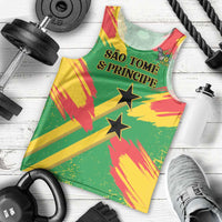 Custom Sao Tome and Principe Football Men Tank Top Selecao dos Falcoes e Papagaios