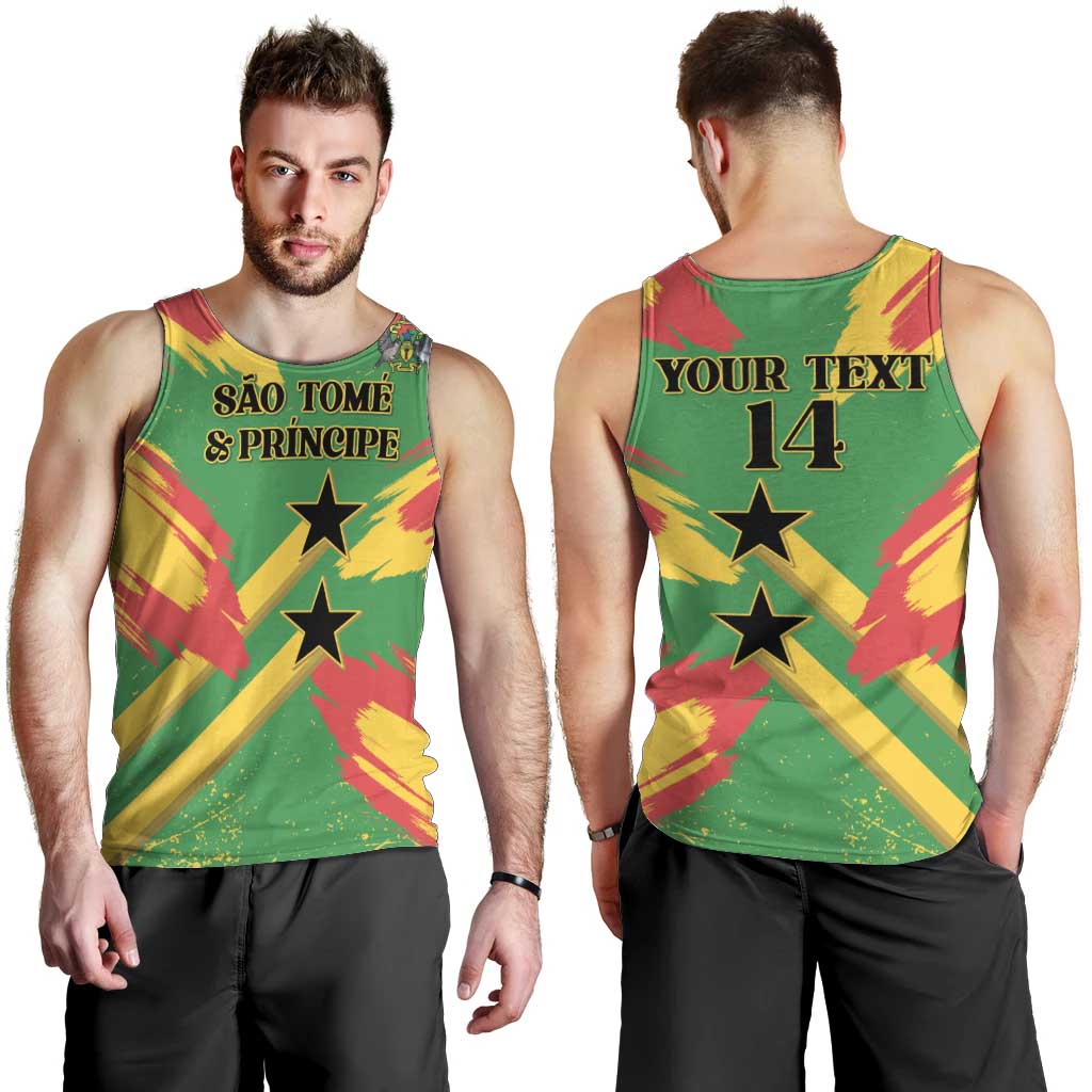 Custom Sao Tome and Principe Football Men Tank Top Selecao dos Falcoes e Papagaios
