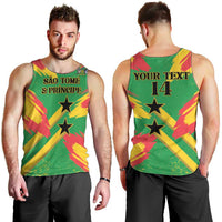 Custom Sao Tome and Principe Football Men Tank Top Selecao dos Falcoes e Papagaios