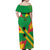 Custom Sao Tome and Principe Football Off Shoulder Maxi Dress Selecao dos Falcoes e Papagaios