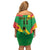 Custom Sao Tome and Principe Football Off Shoulder Short Dress Selecao dos Falcoes e Papagaios