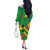 Custom Sao Tome and Principe Football Off The Shoulder Long Sleeve Dress Selecao dos Falcoes e Papagaios