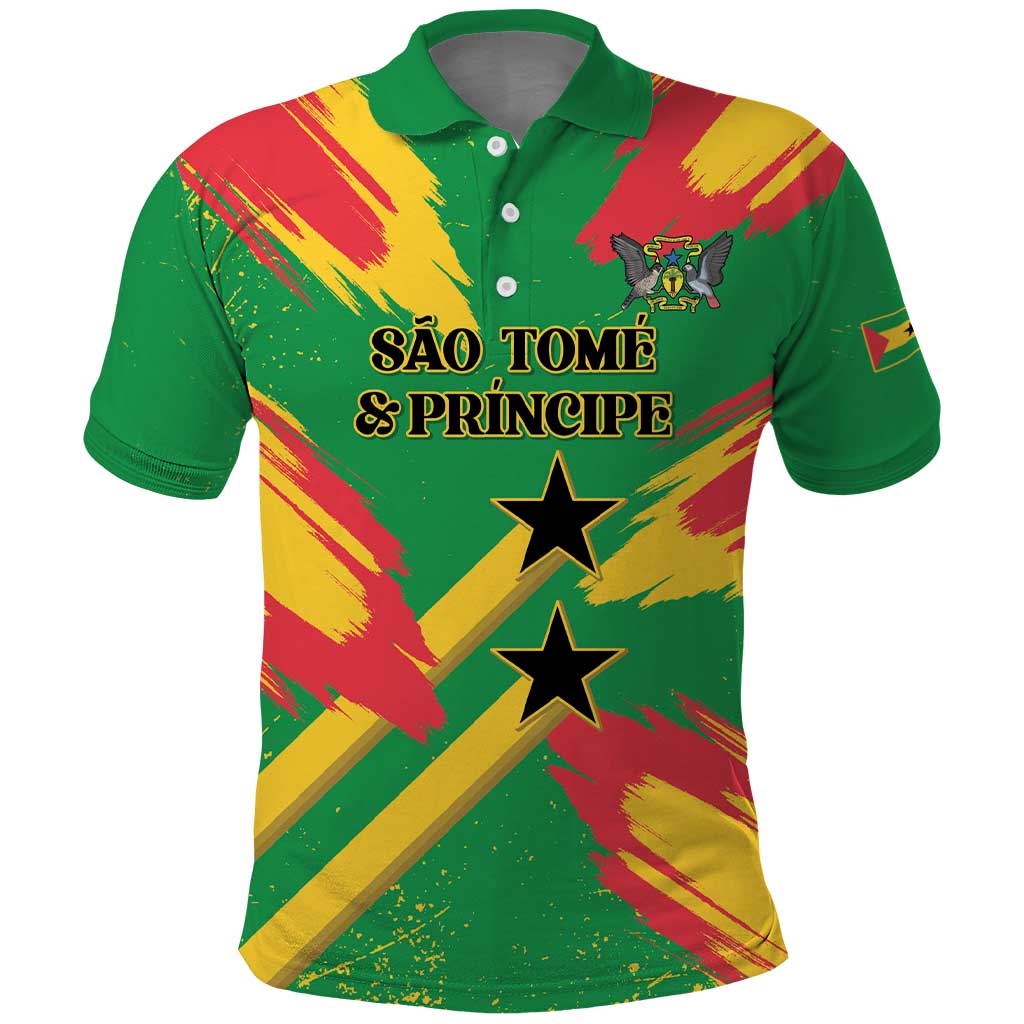 Custom Sao Tome and Principe Football Polo Shirt Selecao dos Falcoes e Papagaios