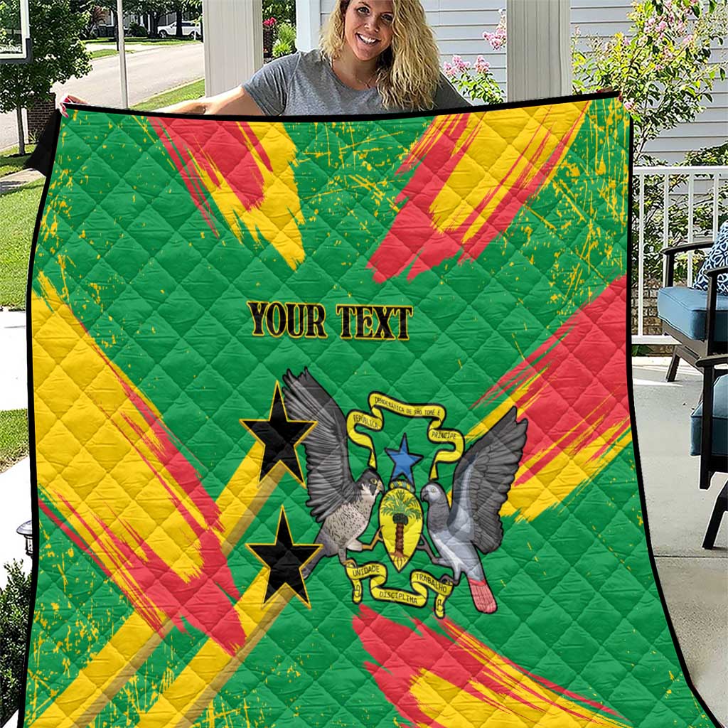 Custom Sao Tome and Principe Football Quilt Selecao dos Falcoes e Papagaios