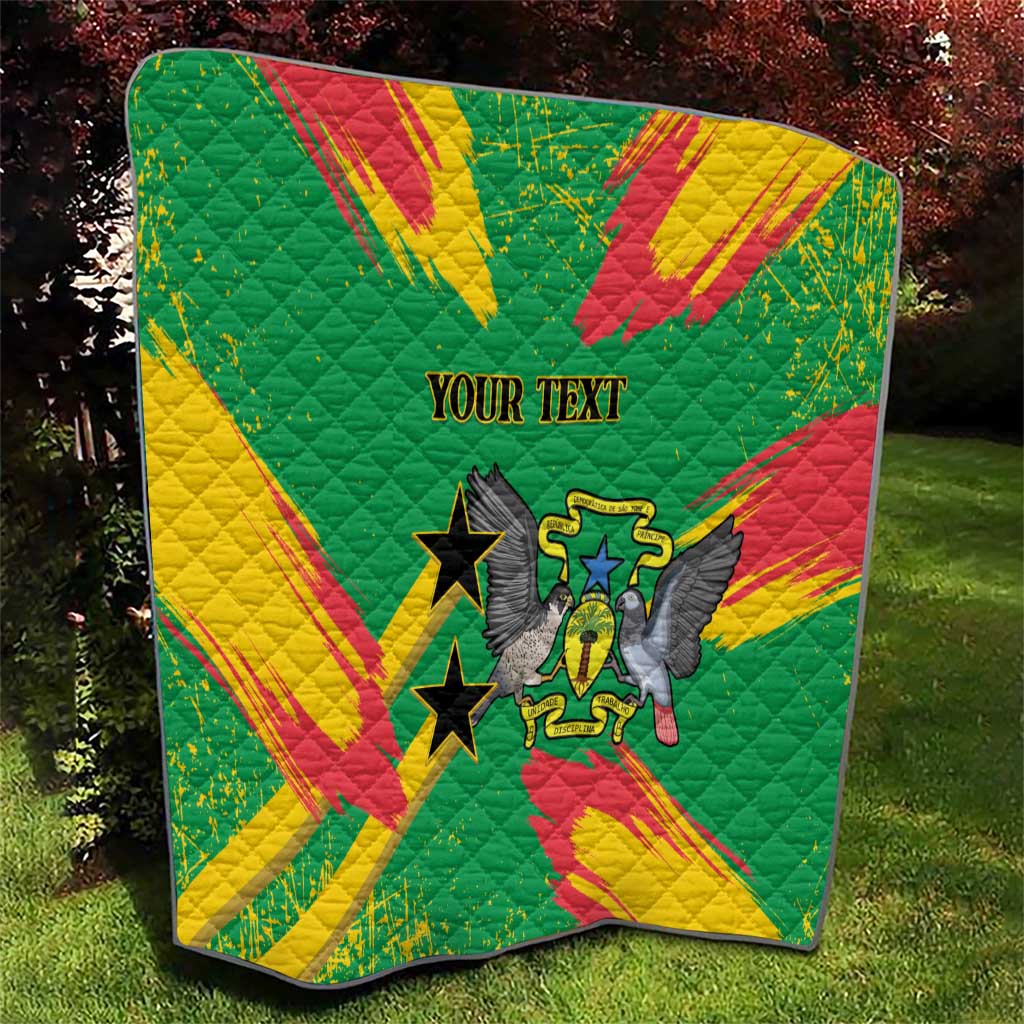 Custom Sao Tome and Principe Football Quilt Selecao dos Falcoes e Papagaios