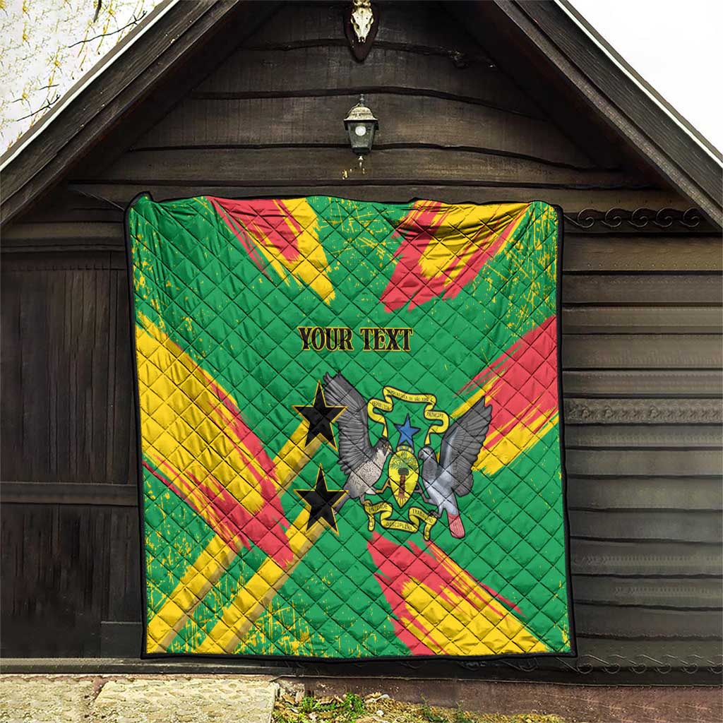 Custom Sao Tome and Principe Football Quilt Selecao dos Falcoes e Papagaios
