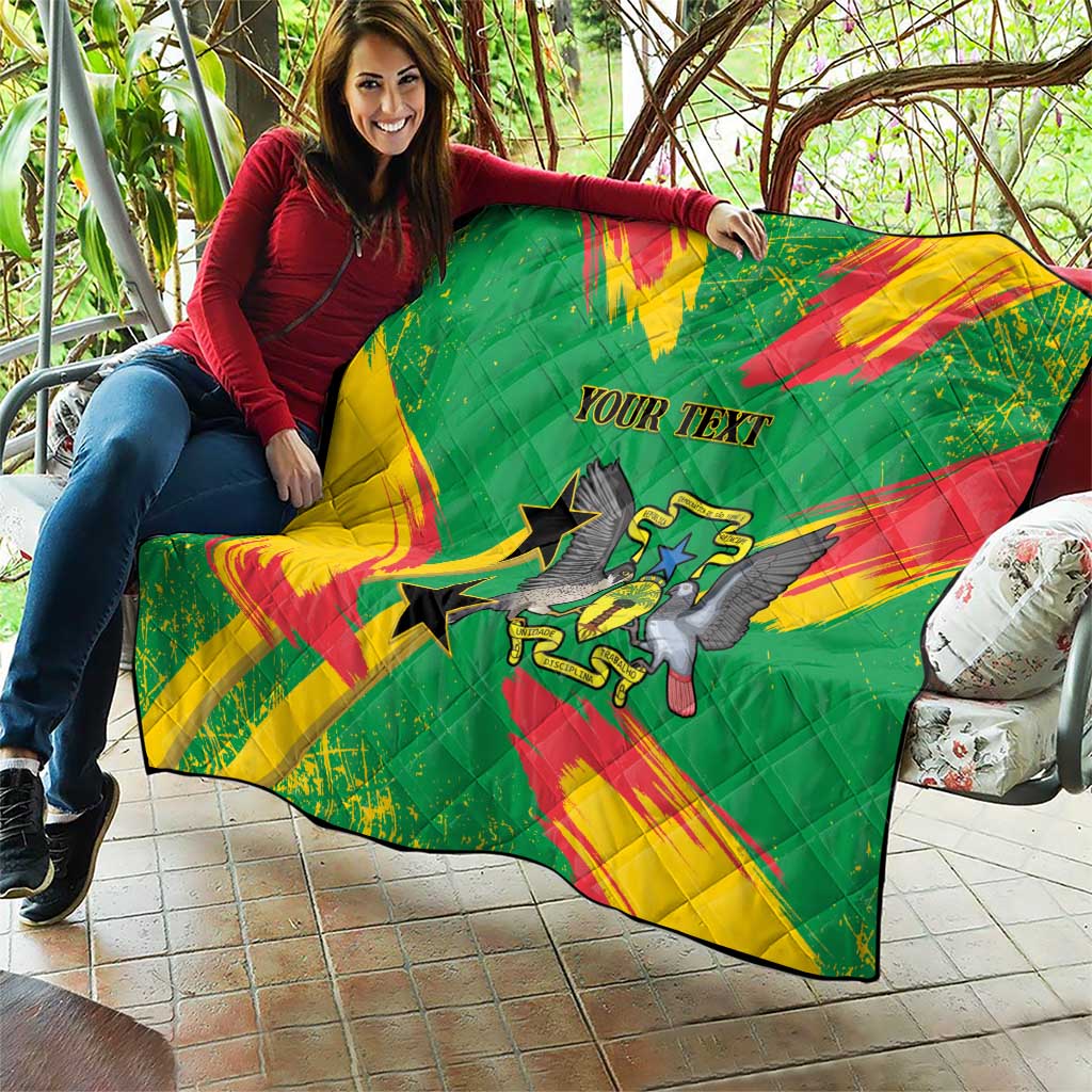 Custom Sao Tome and Principe Football Quilt Selecao dos Falcoes e Papagaios