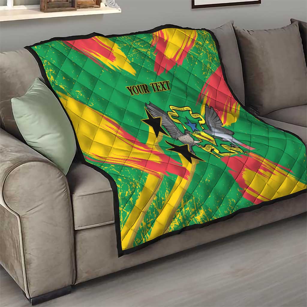 Custom Sao Tome and Principe Football Quilt Selecao dos Falcoes e Papagaios