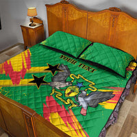 Custom Sao Tome and Principe Football Quilt Bed Set Selecao dos Falcoes e Papagaios