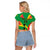 Custom Sao Tome and Principe Football Raglan Cropped T Shirt Selecao dos Falcoes e Papagaios