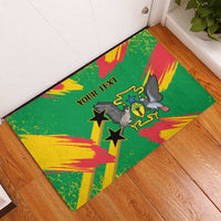 Custom Sao Tome and Principe Football Rubber Doormat Selecao dos Falcoes e Papagaios