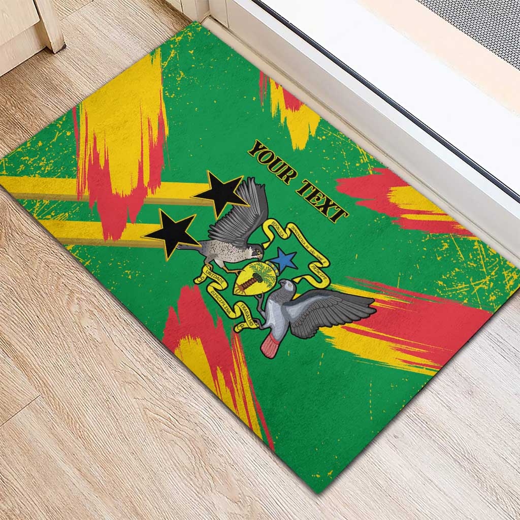 Custom Sao Tome and Principe Football Rubber Doormat Selecao dos Falcoes e Papagaios