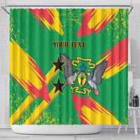 Custom Sao Tome and Principe Football Shower Curtain Selecao dos Falcoes e Papagaios
