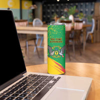 Custom Sao Tome and Principe Football Skinny Tumbler Selecao dos Falcoes e Papagaios