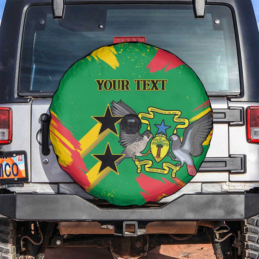 Custom Sao Tome and Principe Football Spare Tire Cover Selecao dos Falcoes e Papagaios