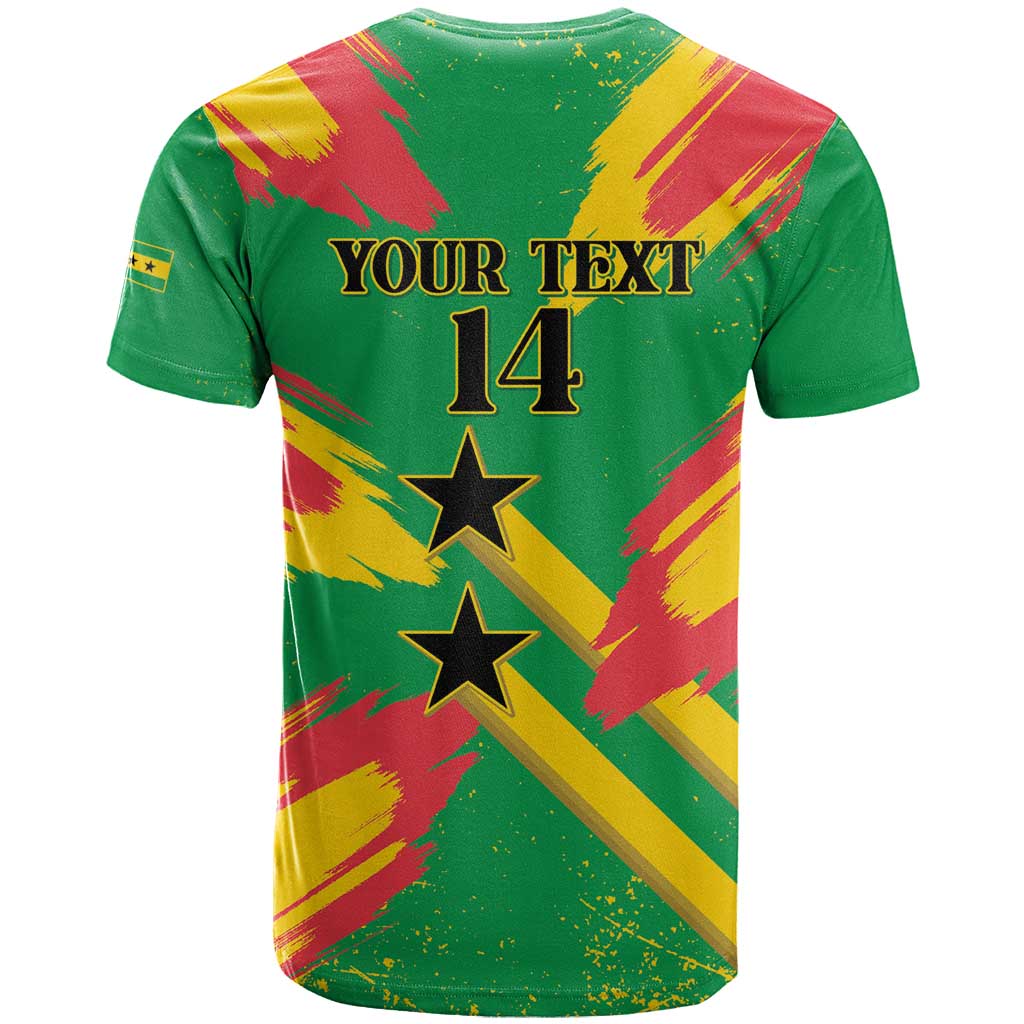 Custom Sao Tome and Principe Football T Shirt Selecao dos Falcoes e Papagaios