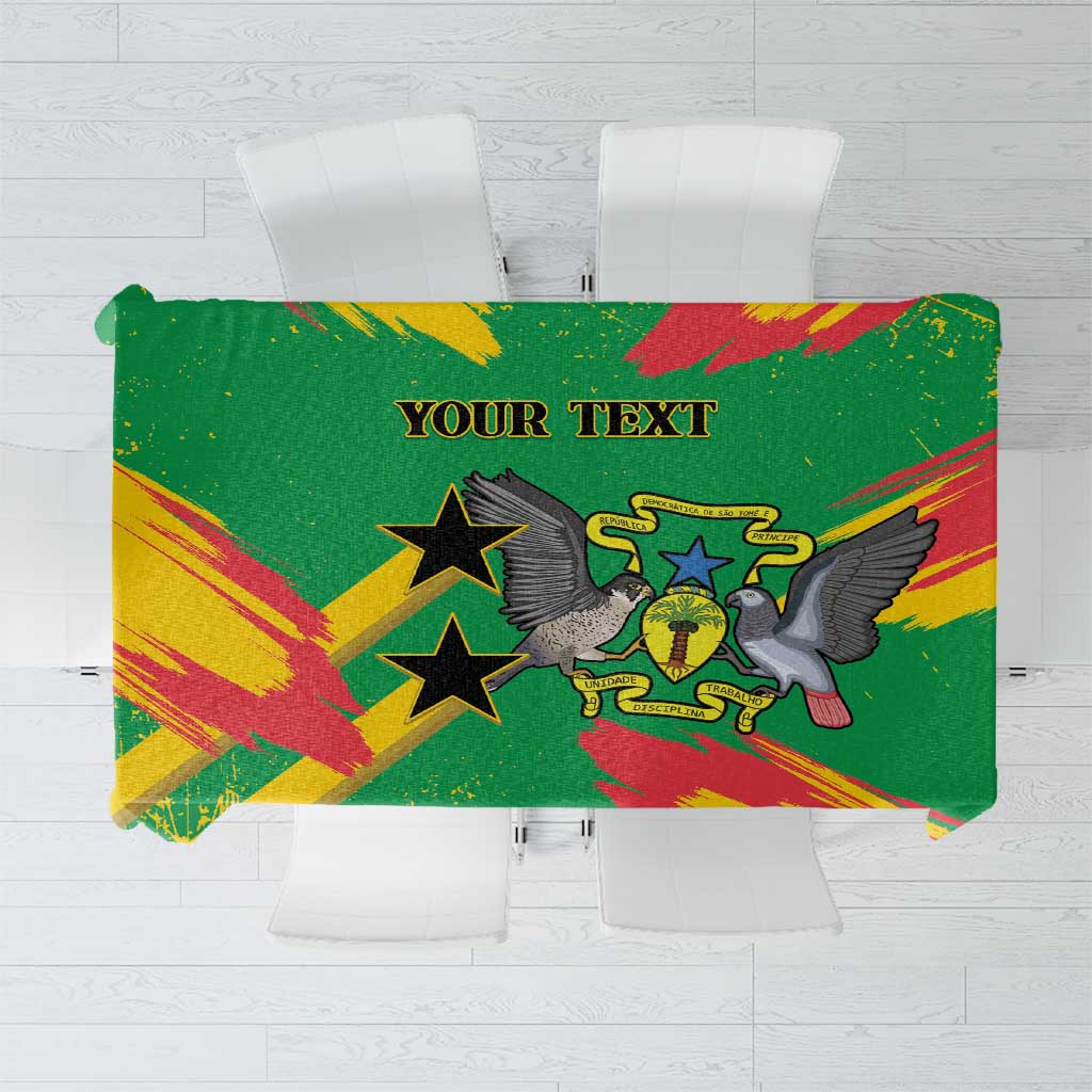 Custom Sao Tome and Principe Football Tablecloth Selecao dos Falcoes e Papagaios