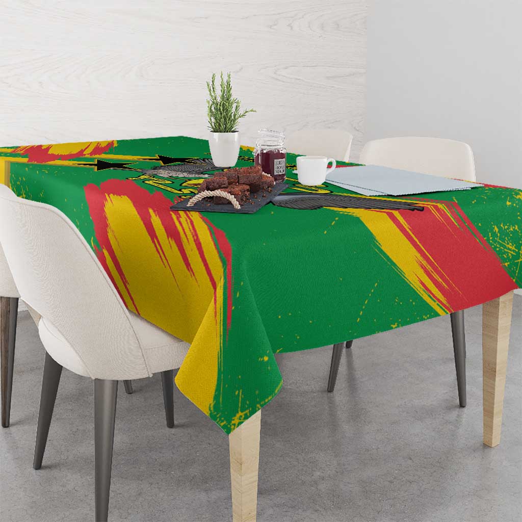 Custom Sao Tome and Principe Football Tablecloth Selecao dos Falcoes e Papagaios