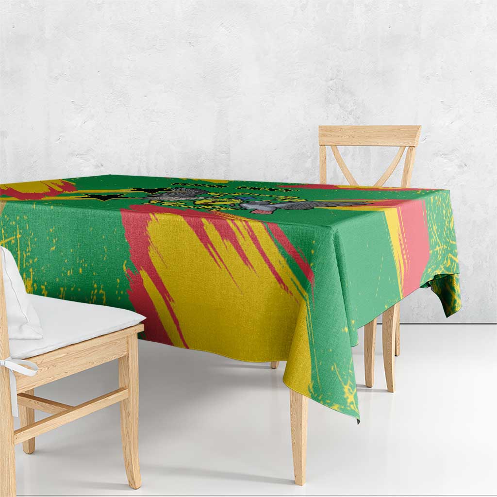 Custom Sao Tome and Principe Football Tablecloth Selecao dos Falcoes e Papagaios
