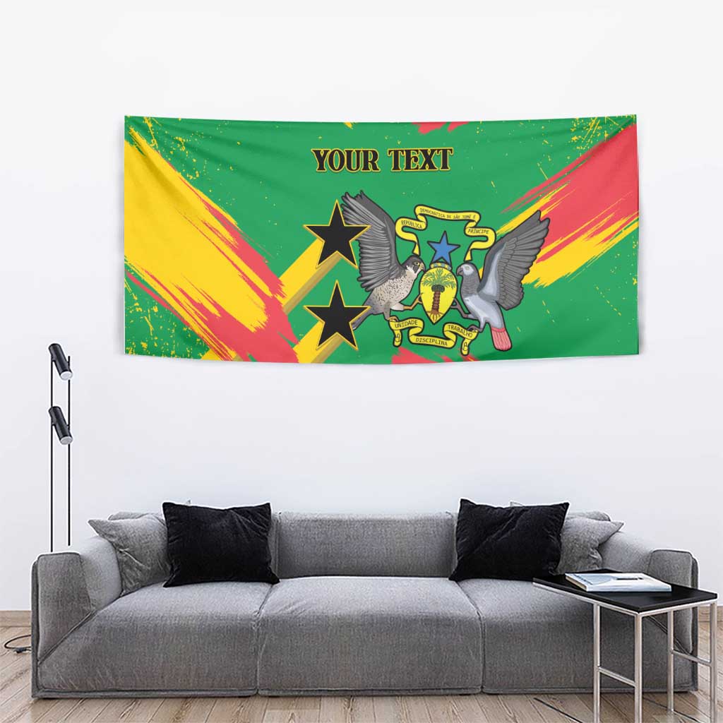Custom Sao Tome and Principe Football Tapestry Selecao dos Falcoes e Papagaios