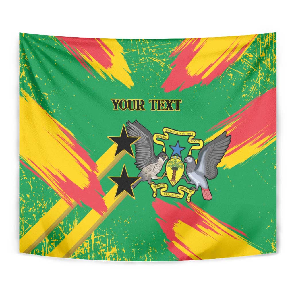 Custom Sao Tome and Principe Football Tapestry Selecao dos Falcoes e Papagaios