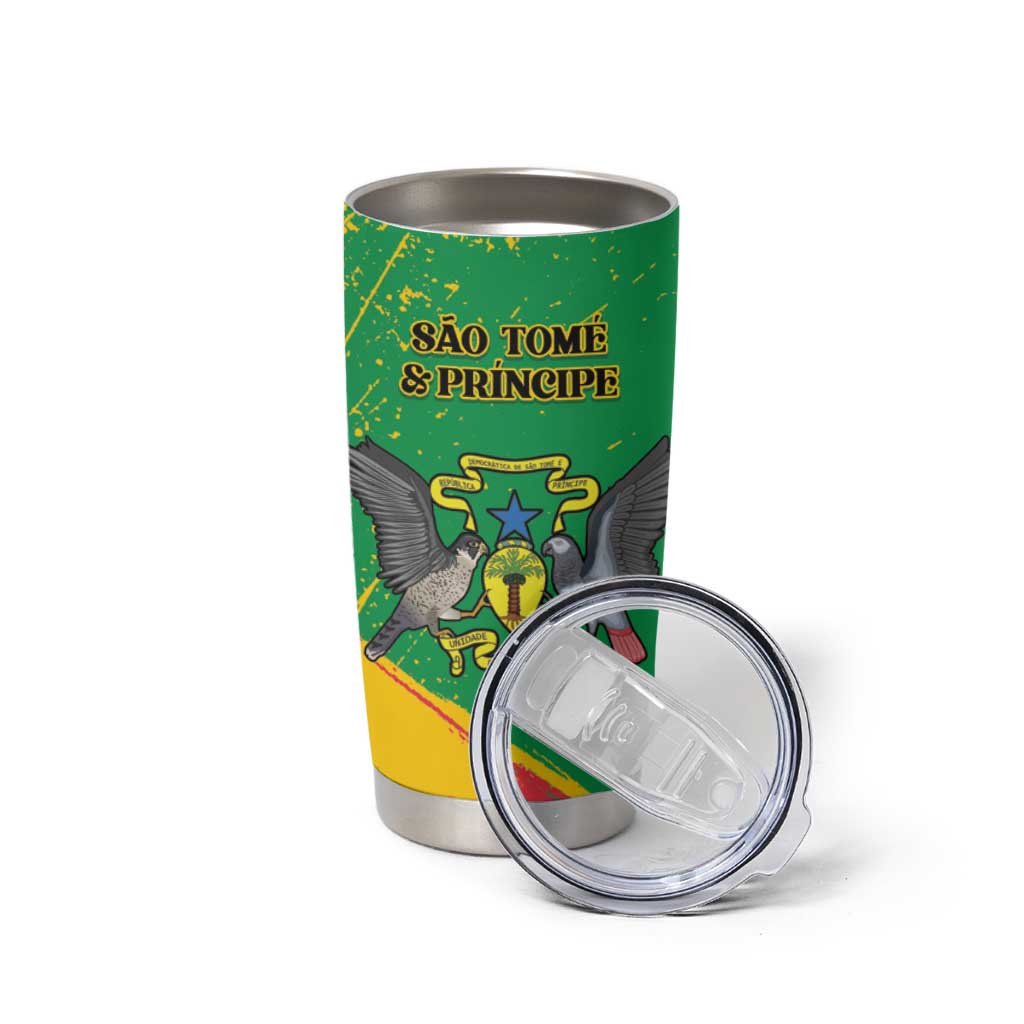 Custom Sao Tome and Principe Football Tumbler Cup Selecao dos Falcoes e Papagaios