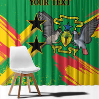 Custom Sao Tome and Principe Football Window Curtain Selecao dos Falcoes e Papagaios