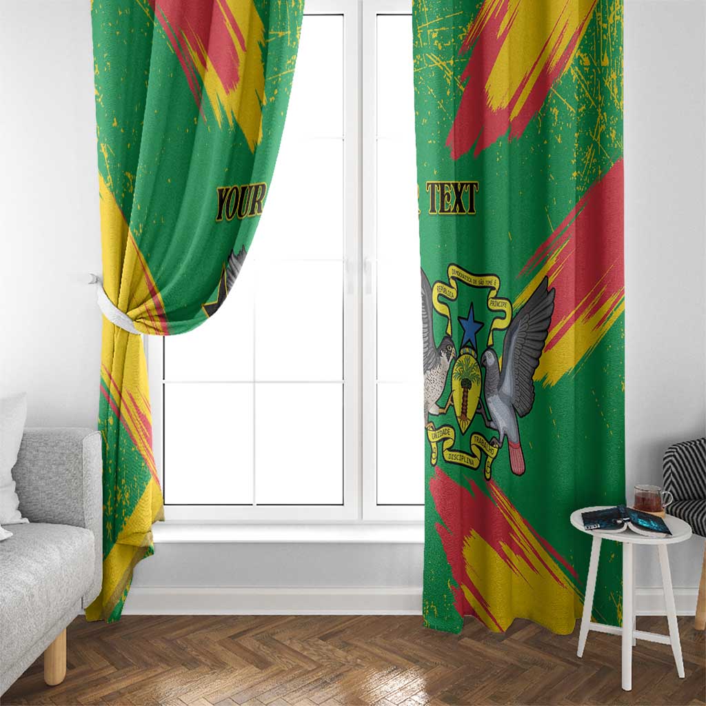 Custom Sao Tome and Principe Football Window Curtain Selecao dos Falcoes e Papagaios