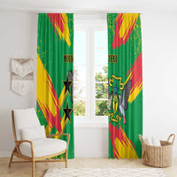 Custom Sao Tome and Principe Football Window Curtain Selecao dos Falcoes e Papagaios