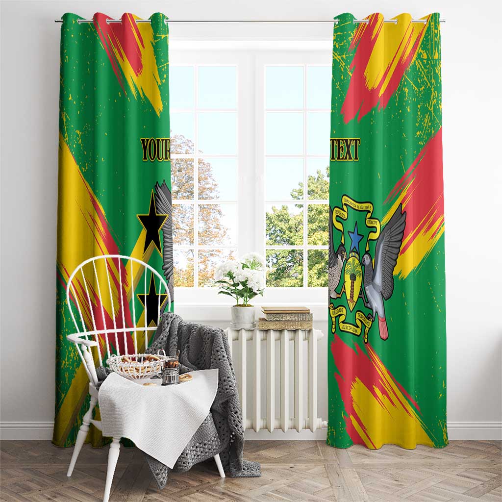 Custom Sao Tome and Principe Football Window Curtain Selecao dos Falcoes e Papagaios