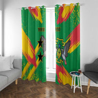 Custom Sao Tome and Principe Football Window Curtain Selecao dos Falcoes e Papagaios