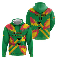 Custom Sao Tome and Principe Football Zip Hoodie Selecao dos Falcoes e Papagaios