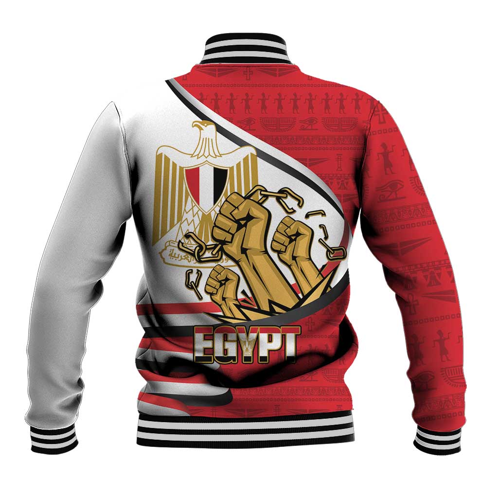 Egypt Revolution Day Baseball Jacket Coat of Arms Egyptian Pattern