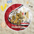 Egypt Revolution Day Beach Blanket Coat of Arms Egyptian Pattern