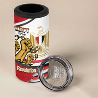 Egypt Revolution Day 4 in 1 Can Cooler Tumbler Coat of Arms Egyptian Pattern