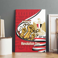 Egypt Revolution Day Canvas Wall Art Coat of Arms Egyptian Pattern