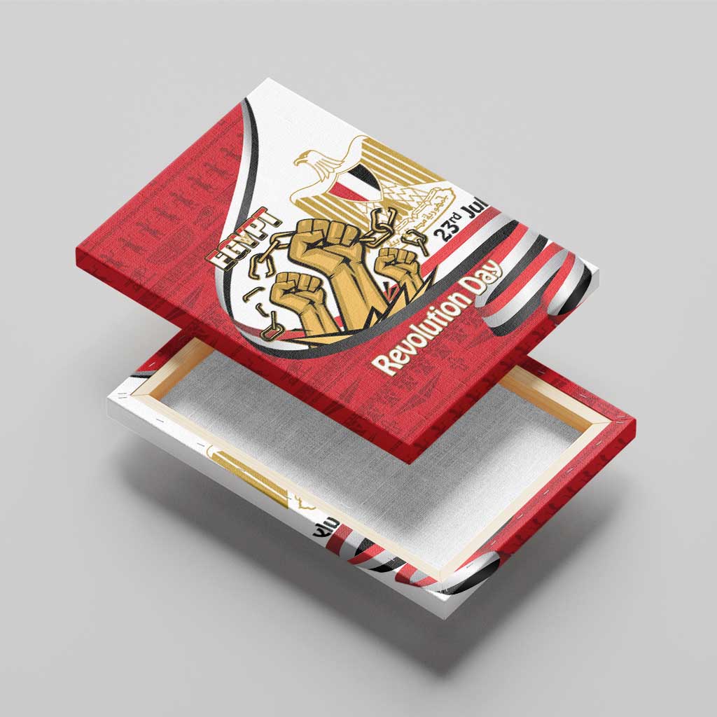 Egypt Revolution Day Canvas Wall Art Coat of Arms Egyptian Pattern